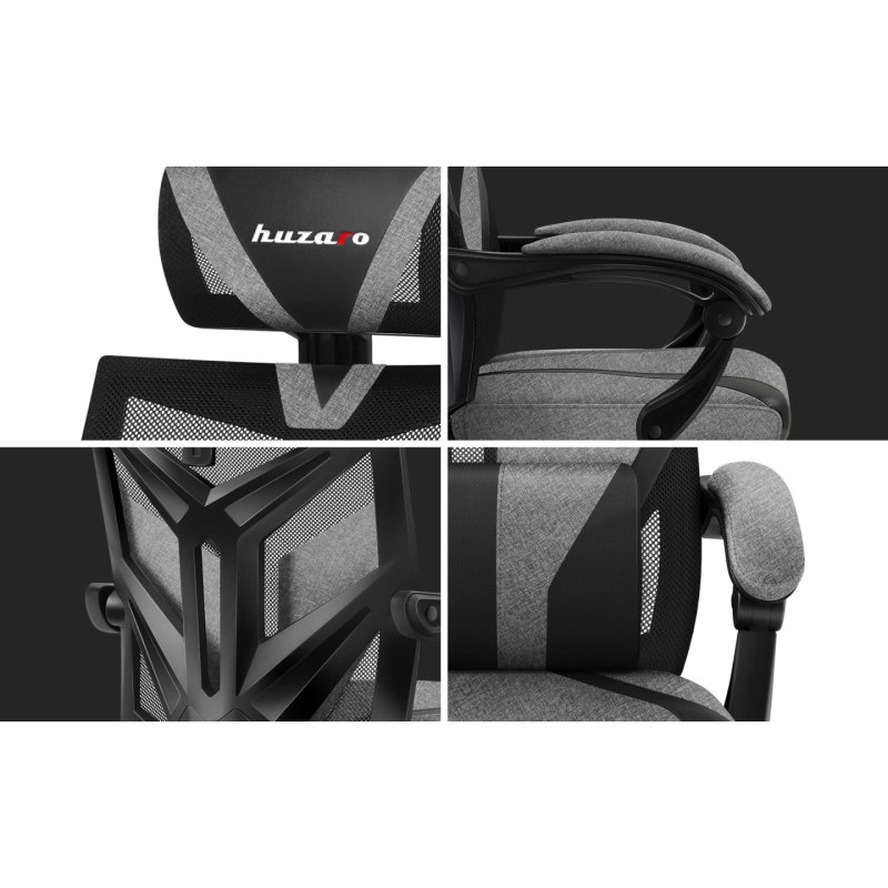 Huzaro Combat 5.0 PC gaming chair Mesh seat Black, Grey