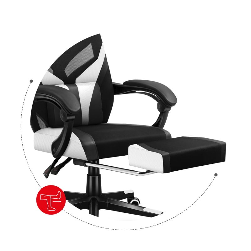 Huzaro Combat 5.0 PC gaming chair Mesh seat Black, White