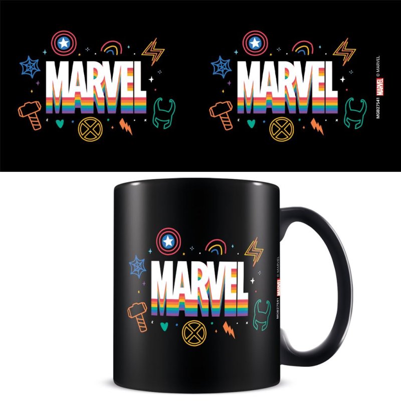 MARVEL PRIDE (LOGO RAINBOW) BLACK MUG