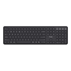 Trust Vaiya clavier maison/bureau RF sans fil Bluetooth QWERTZ Allemand Noir