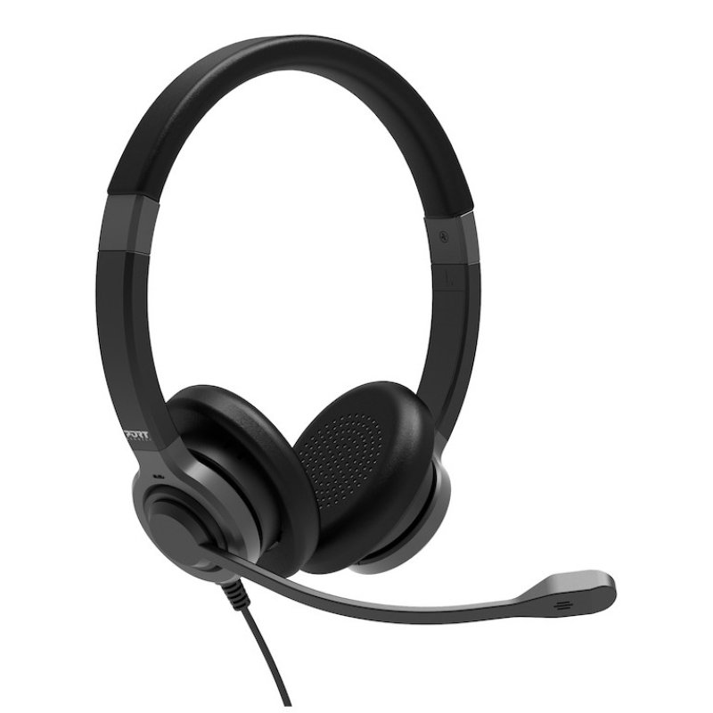 Port Designs 912001 écouteur/casque Avec fil Arceau Bureau/Centre d'appels USB Type-C / USB Type-A Noir