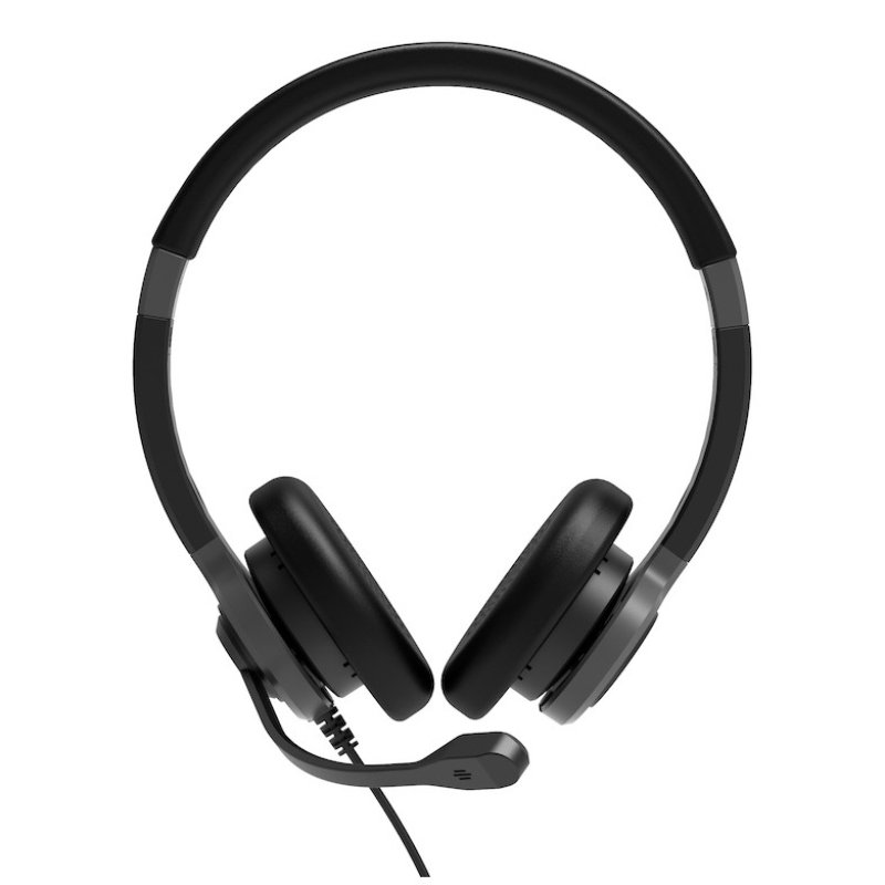 Port Designs 912001 écouteur/casque Avec fil Arceau Bureau/Centre d'appels USB Type-C / USB Type-A Noir