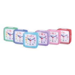 RELOJ DESPERTADOR TREVI SL 3047 RAINBOW ALARM COLOR MIX COLOR NIÃ?OS SET 12 UDS