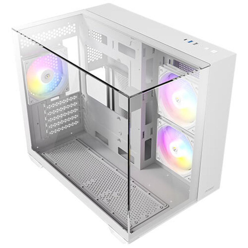 Boitier Mini Tour Micro-ATX Antec CX600M Trio RGB avec panneaux vitrés (Blanc)