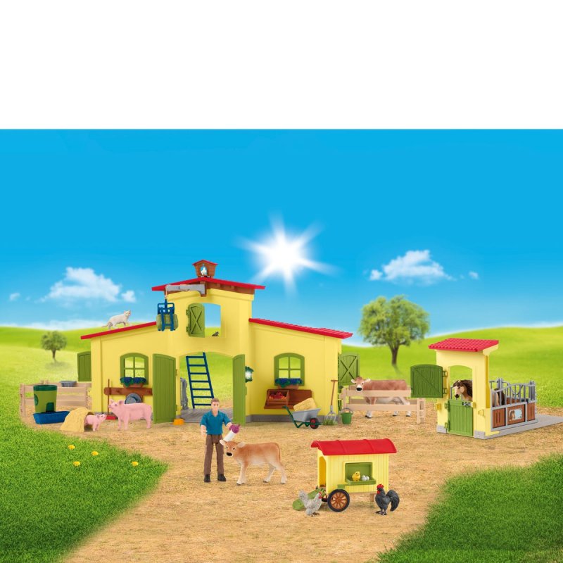 Schleich Farm World Hühnerstall & Pferdestall