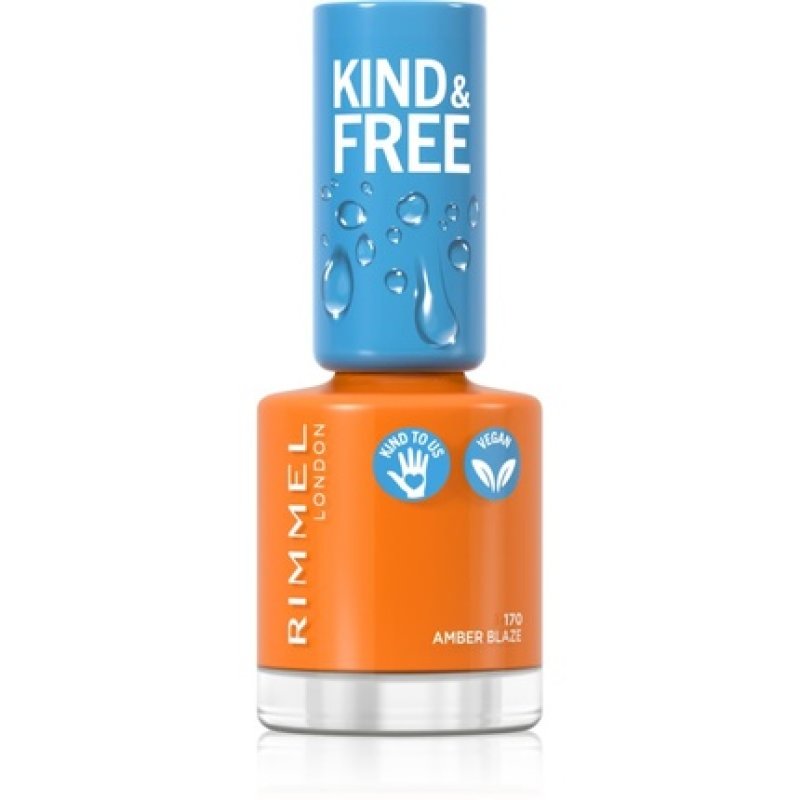 Rimmel London Kind Free Nail Polish 170 Amber Blaze 8ml