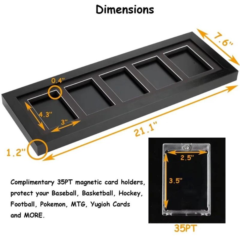 EVORETRO - Display Case for 5 Cards In Magnetic Case 1pc