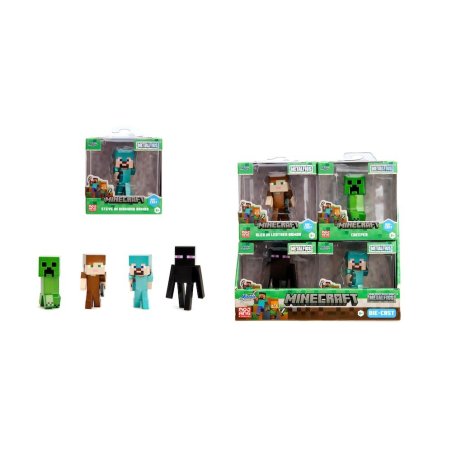 MINECRAFT - Display de Figurines 6cm - 4 Modèles - 12pc