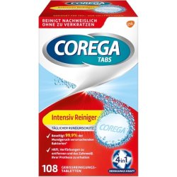 Corega Intensive Cleaning Tabs for Removable Dentures 108 Tablets