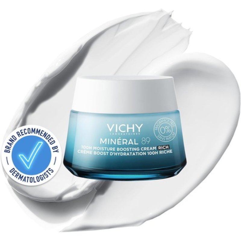 Vichy Minéral 89 Hyaluronic Acid Rich Hydrating Cream for Dry Skin 50ml