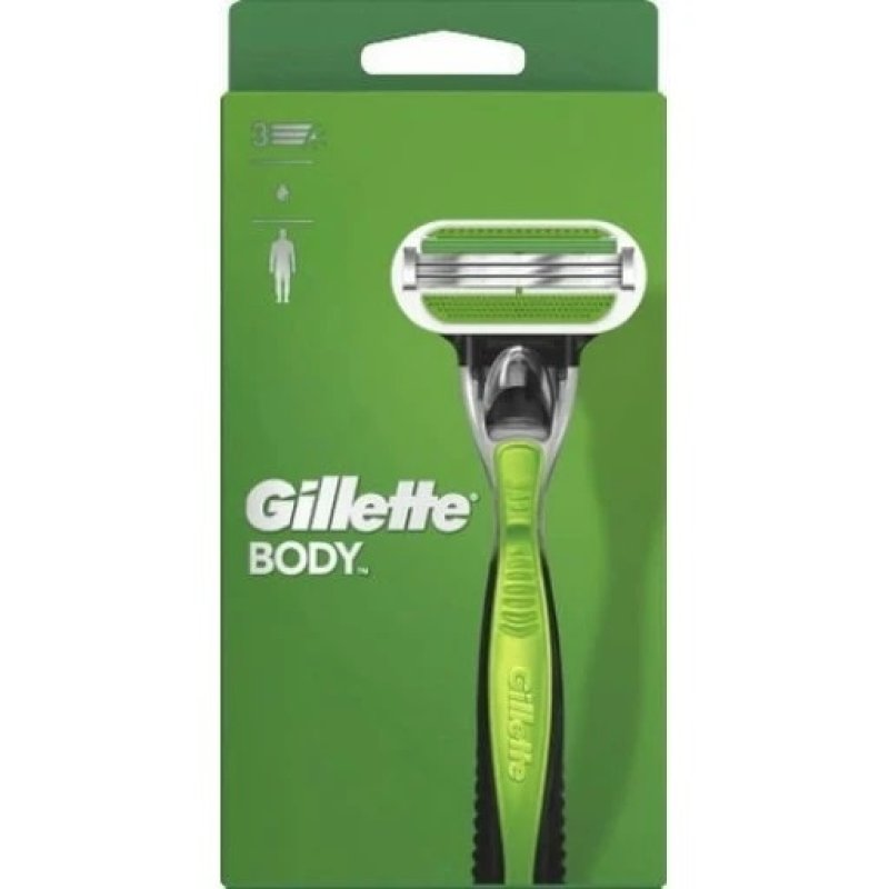 Gillette BODY Rasoir de sécurité Noir, Vert