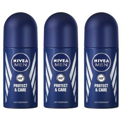 Nivea PROTECT & CARE Men's Roll On Anti-perspirant Deodorant 1.7oz 50ml