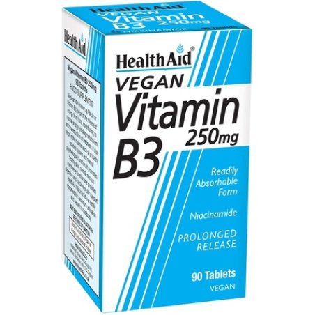 HealthAid Vitamin B3 Niacinamide 250mg Prolong Release 90 Tablets