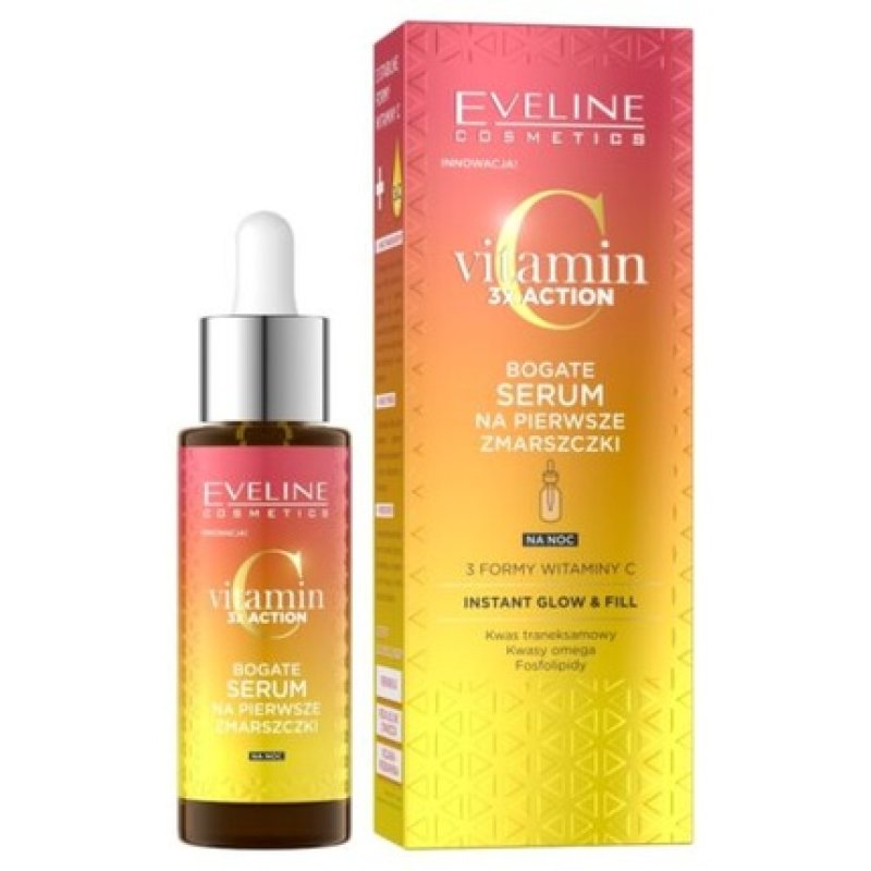 Vitamin C 3x Action Rich Serum for First Wrinkles 30ml Eveli