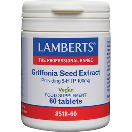 Lamberts Griffonia Seed Extract 100mg - Dietary Supplement With 5-Hydroxytryptophan For Psychological Support, 60