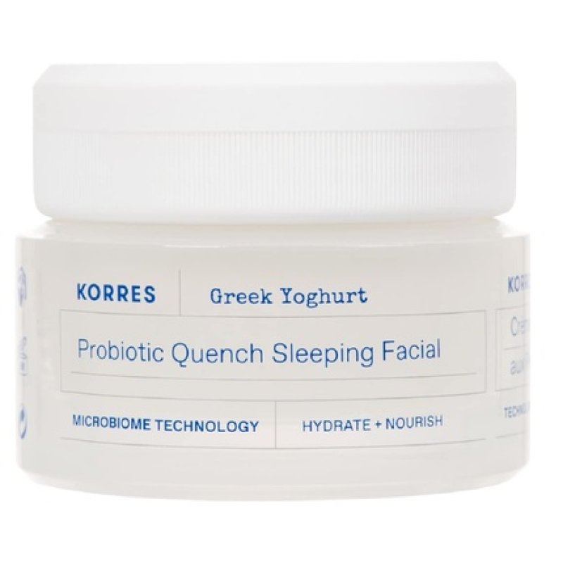 KORRES Greek Yoghurt Soothing Probiotic Night Cream for Face Dermatologically Tested 40ml - New Version