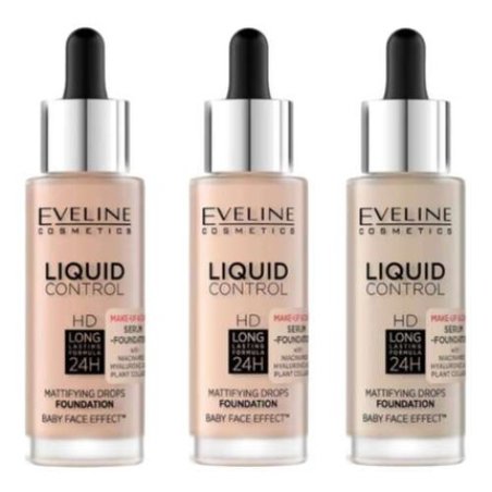 Eveline Liquid Control Foundation HD Mattifying Drops with Niacinamide 32ml