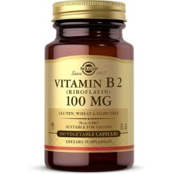 Solgar Vitamin B2 Riboflavin 100mg Vegetable Capsules