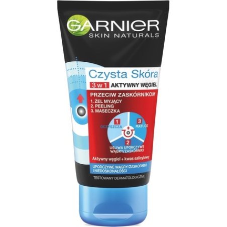 Garnier - Pure Score Intensive Charcoal 3in1 Face Wash 150ml