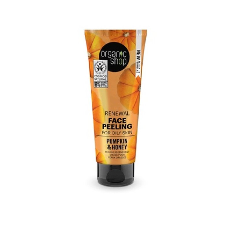 Organic Shop Renewal Face Peeling for Oily Skin Pumpkin and Honey 75ml