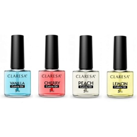 Claresa Nail Care Cuticle Conditioner 5ml - Scented with Vanilla, Cherry, Lemon, and Peach