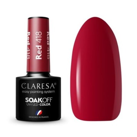 Claresa 418 RED UV Nail Polish 5ml