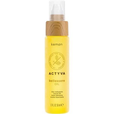 Kemon Actyva Bellessere Oil for All Hair Types with Argan and Linseed Oils Silk Effect and Anti-Frizz 50ml