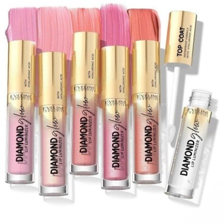 Eveline Diamond Glow Lip Luminizer with Hyaluronic Acid 4.5ml - No. 07 Golden Dust