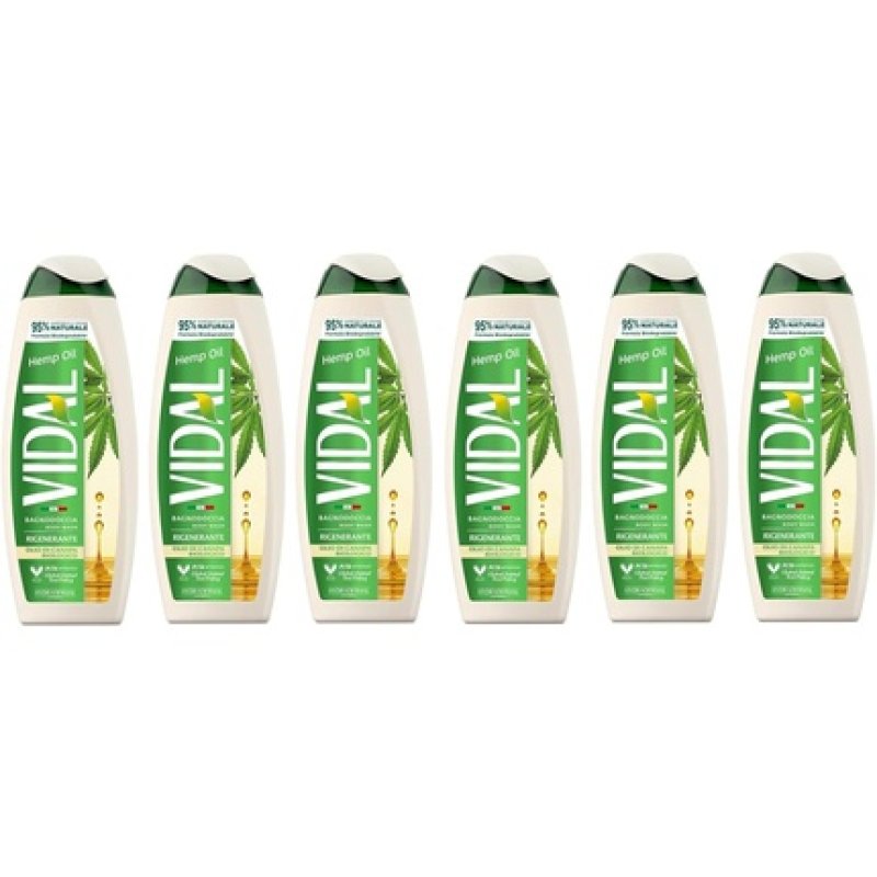 Vidal Body Wash Shower Gel with Organic Hemp Oil 500ml