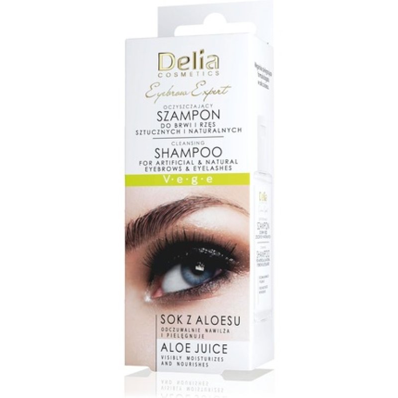 Delia Cosmetics Eyebrow Expert Shampoo for Eyebrows and Lashes Vegan Formula 50ml