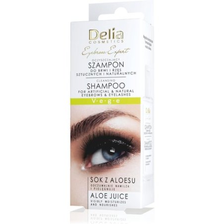 Delia Cosmetics Eyebrow Expert Shampoo for Eyebrows and Lashes Vegan Formula 50ml