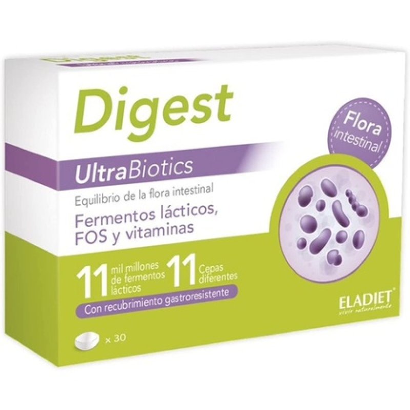 Nutricosmetics Eladiet Digest Ultrabiotics 30 Capsules