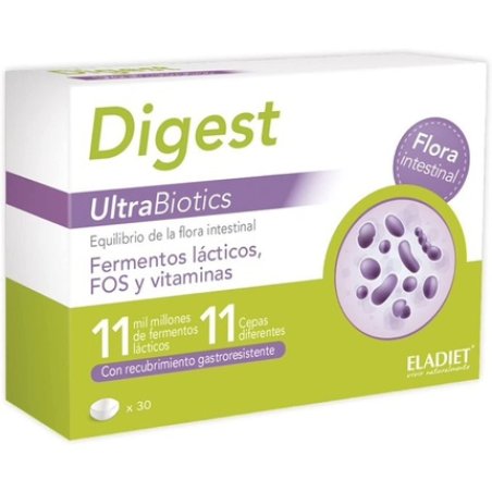 Nutricosmetics Eladiet Digest Ultrabiotics 30 Capsules