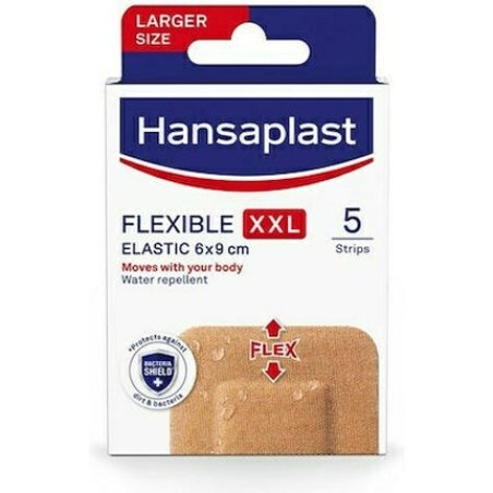 Hansaplast Flexible Xxl Waterproof Plasters - 6 X 9 Cm, Pack Of 5