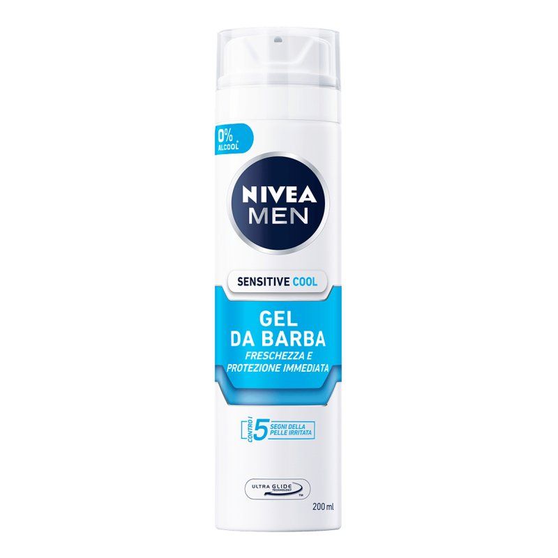 NIVEA Sensitive Cool Gel Da Barba Gel de rasage Hommes 200 ml