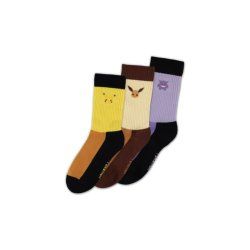 POKEMON - Trio Crew - Pack de 3 paires de chaussettes (T43-46)