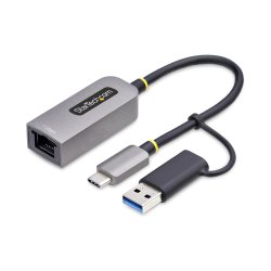 ADAPTATEUR USB-C VERS ETHERNET AVEC DONGLE USB-A CABLE 15CM