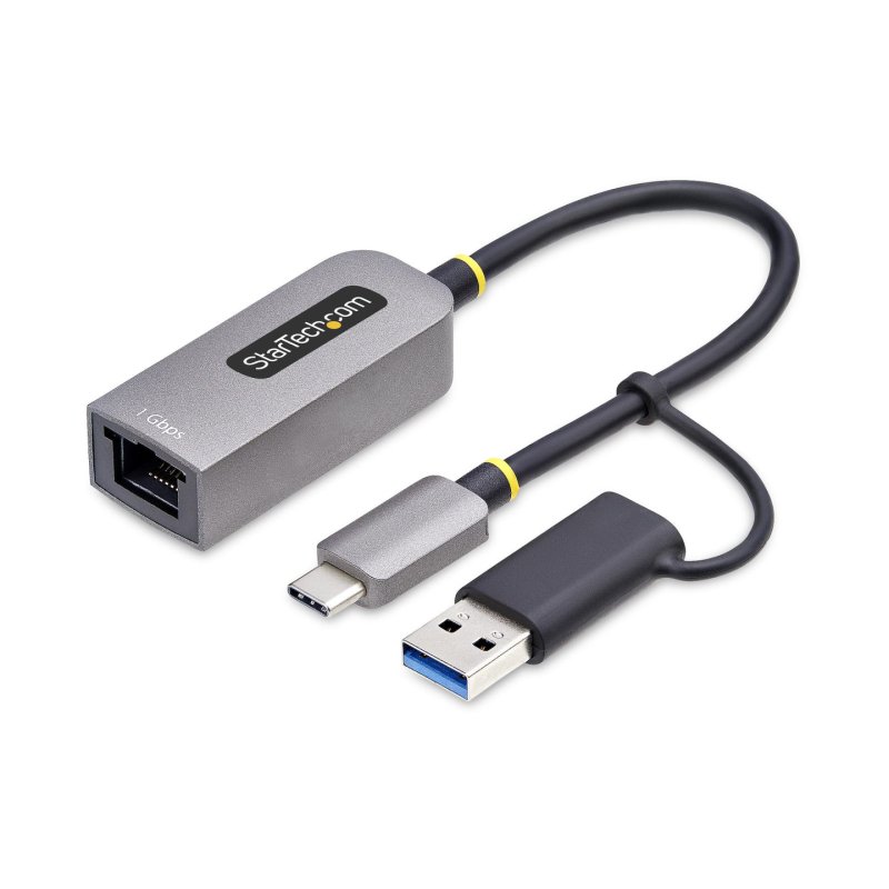 ADAPTATEUR USB-C VERS ETHERNET AVEC DONGLE USB-A CABLE 15CM