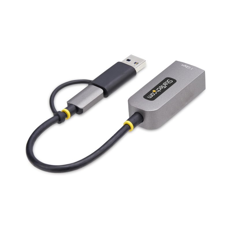 ADAPTATEUR USB-C VERS ETHERNET AVEC DONGLE USB-A CABLE 15CM