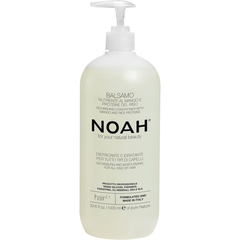 NOAH 2.1 Nourishing Conditioner with Mango and Rice Proteins 1000ml - Made in Italy - Cruelty Free Nickel Tested