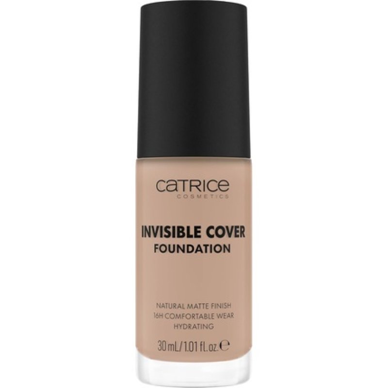 Catrice Invisible Cover Foundation 30ml 020N Moisturizing Long-Lasting Natural for Dry Skin Vegan Oil-Free Paraben-Free