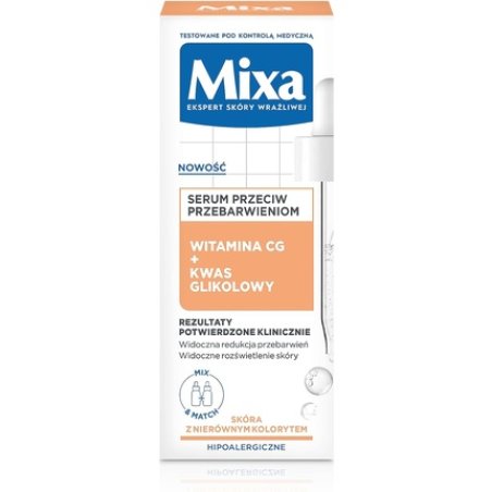 Mixa Anti-Discoloration Facial Serum with Vitamin CG and Glycolic Acid