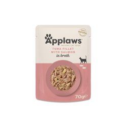 Applaws - Tuna Fillet with Salmon in Broth - 70g