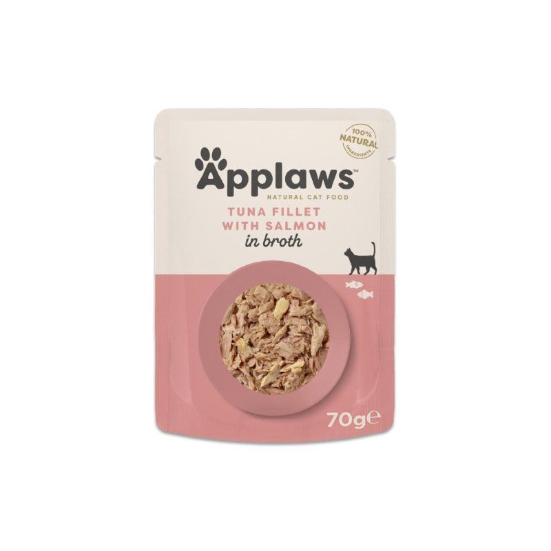 Applaws - Tuna Fillet with Salmon in Broth - 70g