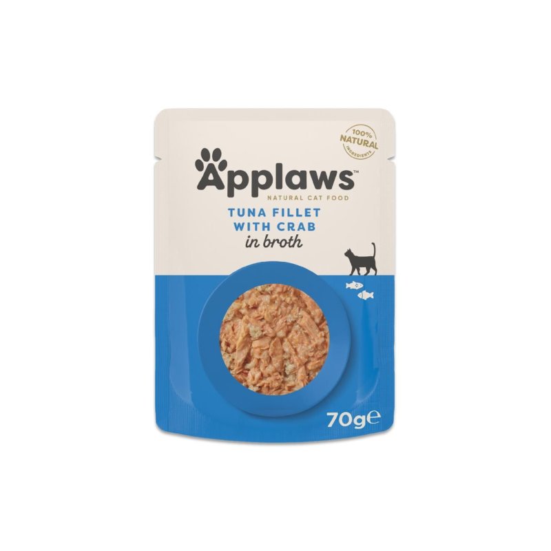Applaws - Tuna Fillet with Crab in Broth - 70g