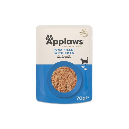 Applaws - Tuna Fillet with Crab in Broth - 70g