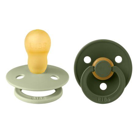 BIBS - Pacifier Colour 2 PACK - Sage/Hunter Green - Size 3