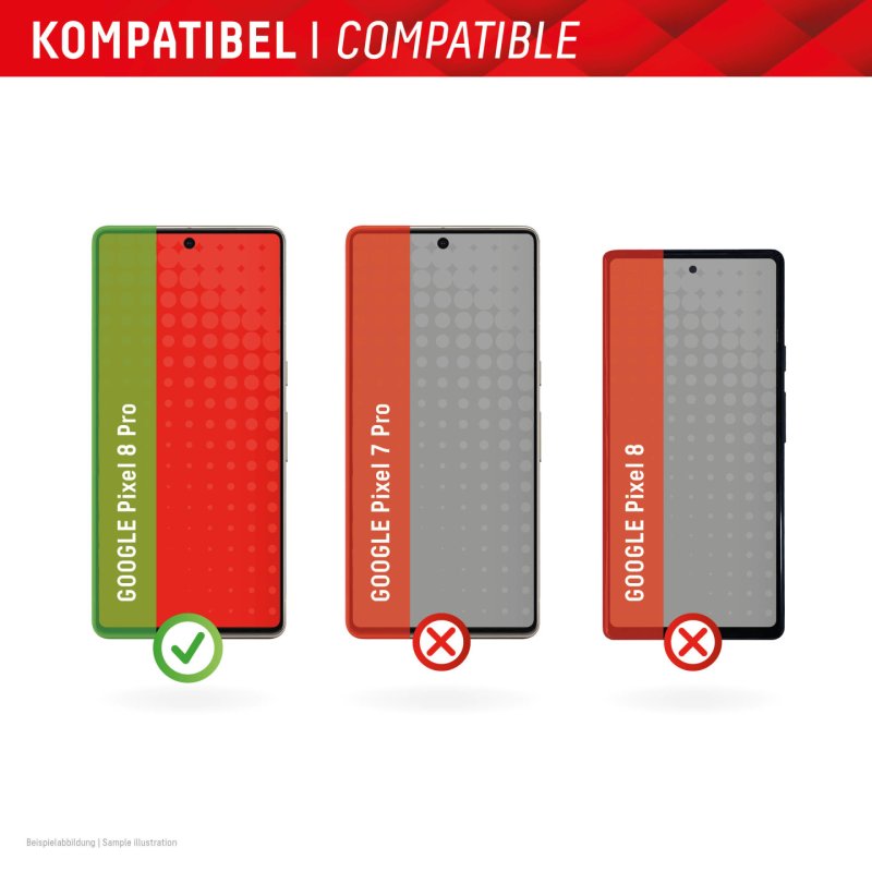 DISPLEX Real Glasschutzfolie Handyhülle für Google Pixel 8 Pro