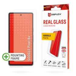 Displex Screen Protector (10H) for Google Pixel 8a, Eco Mounting Frame, scratch resistant