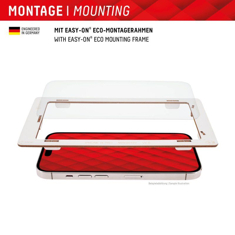 Displex Screen Protector (10H) for Google Pixel 8a, Eco Mounting Frame, scratch resistant